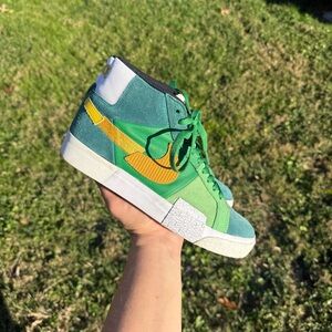 Nike SB Zoom Blazer Mid Premium Green Yellow White Mosaic DA8854-300 Size 7.5